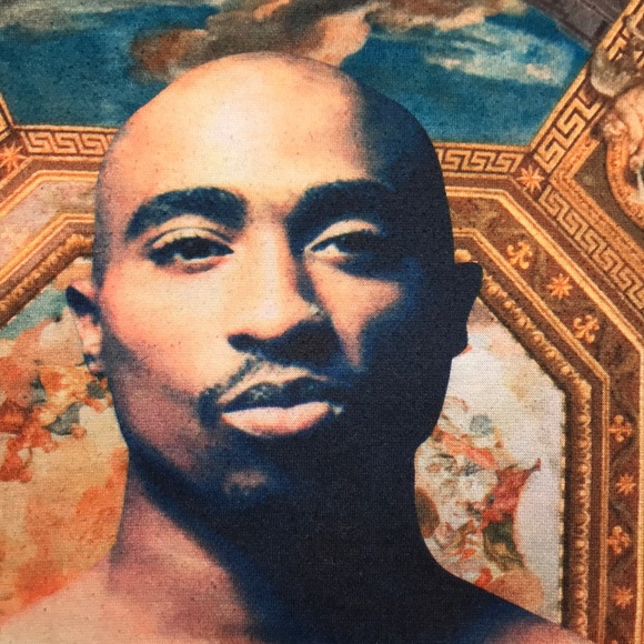 TUPAC Amaru/AWA Womens Crewneck Graphic Top - Picture 4 of 8